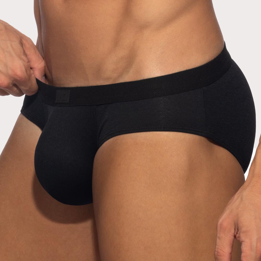Addicted Looma Brief - Minislip für Männer im Low-Rise Design aus Mikrofaser mit Struktur in schwarz, side