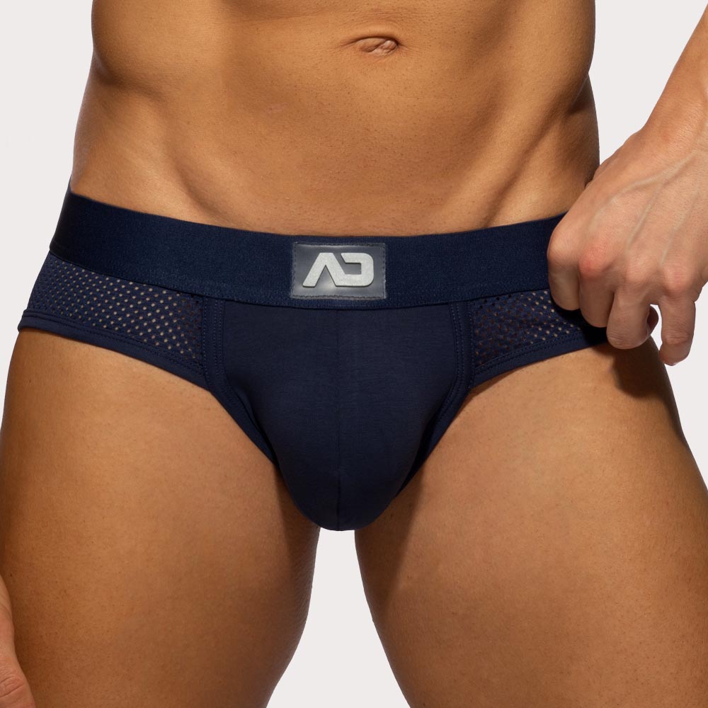 Addicted Mesh Panels Brief - Herren Slip mit Mesh Elementen in navy-blau