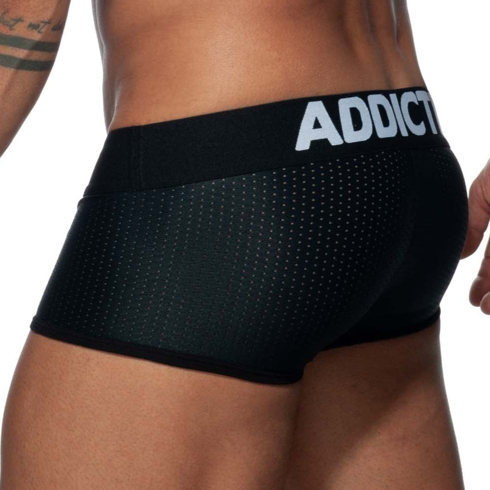 Auffällige Boxershorts 'Push Up Mesh Trunk' von Addicted Underwear in schwarz, back