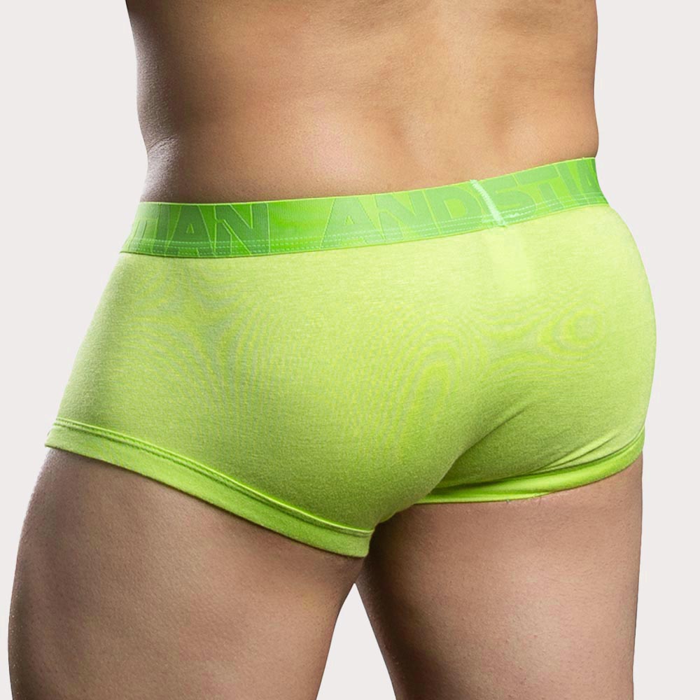 Andrew Christian C-Ring Boxer - Boxershorts mit integriertem Cock Ring in neon grün, back