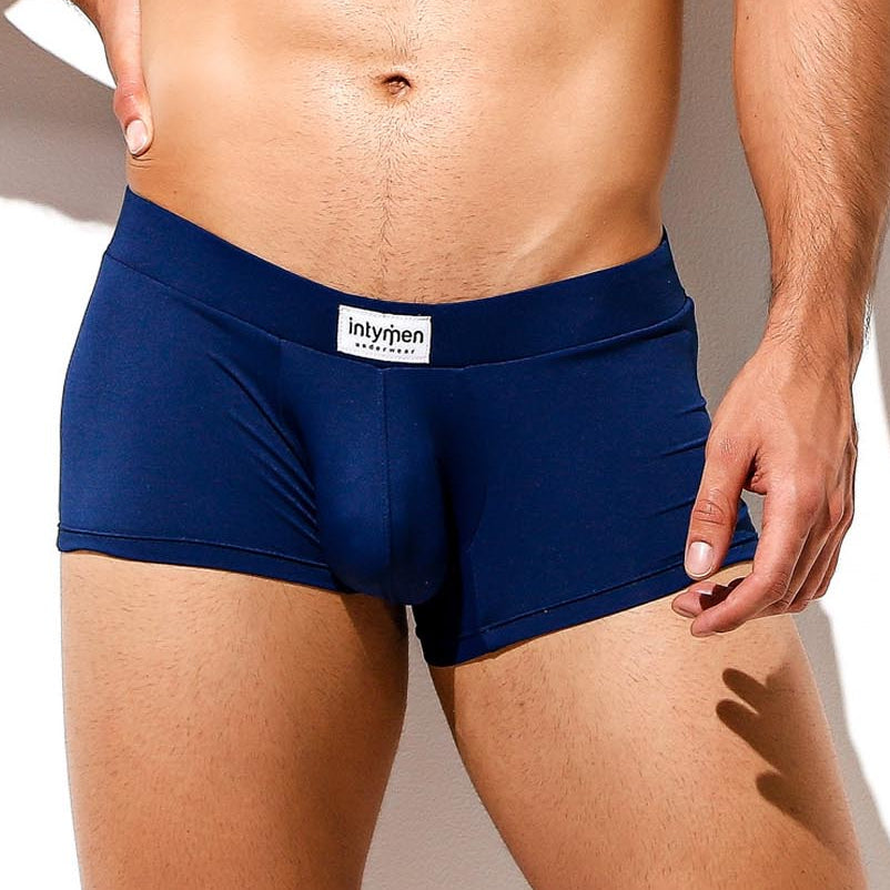 Intymen Second Skin Trunk - Körperbetonte Boxershorts aus Mikrofaser mit großzügigem Pouch in blau
