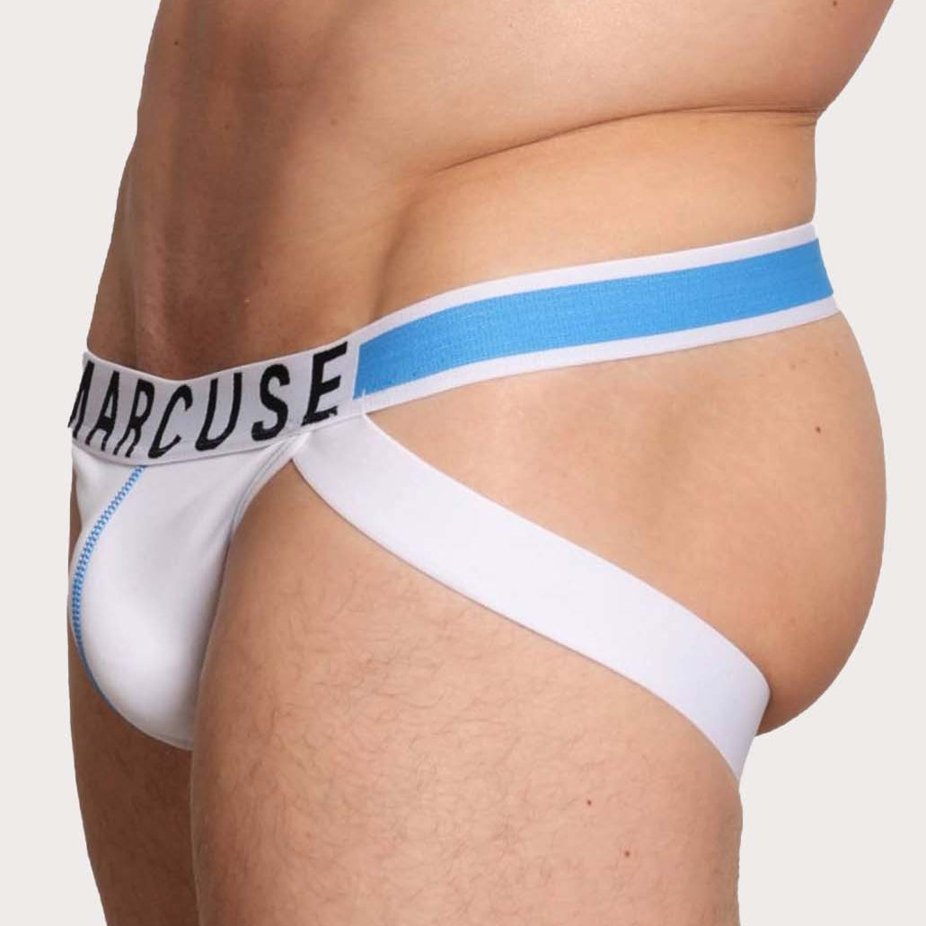 Marcuse Beckett Jock - Sportlicher Low-Rise Jockstrap für Männer mit softem Tragekomfort in weiß, side