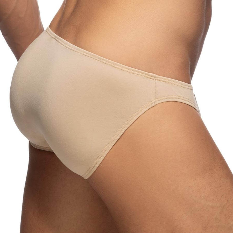 knapp geschnittener Mini Slip 'COTTON BIKINI BRIEF' von Addicted Underwear in beige, Rückansicht