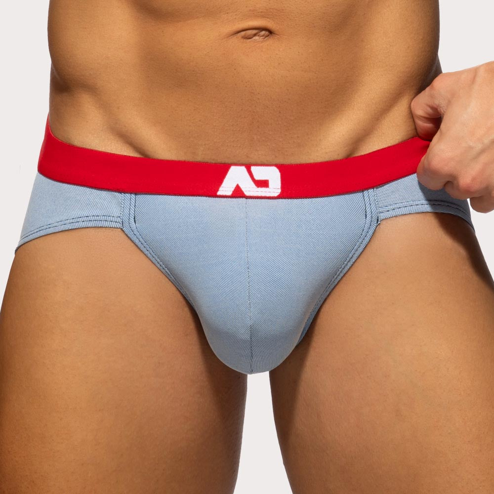 Addicted Pique Jeans Bikini Brief - Männer Slip mit schmalem Bund im Denim Look