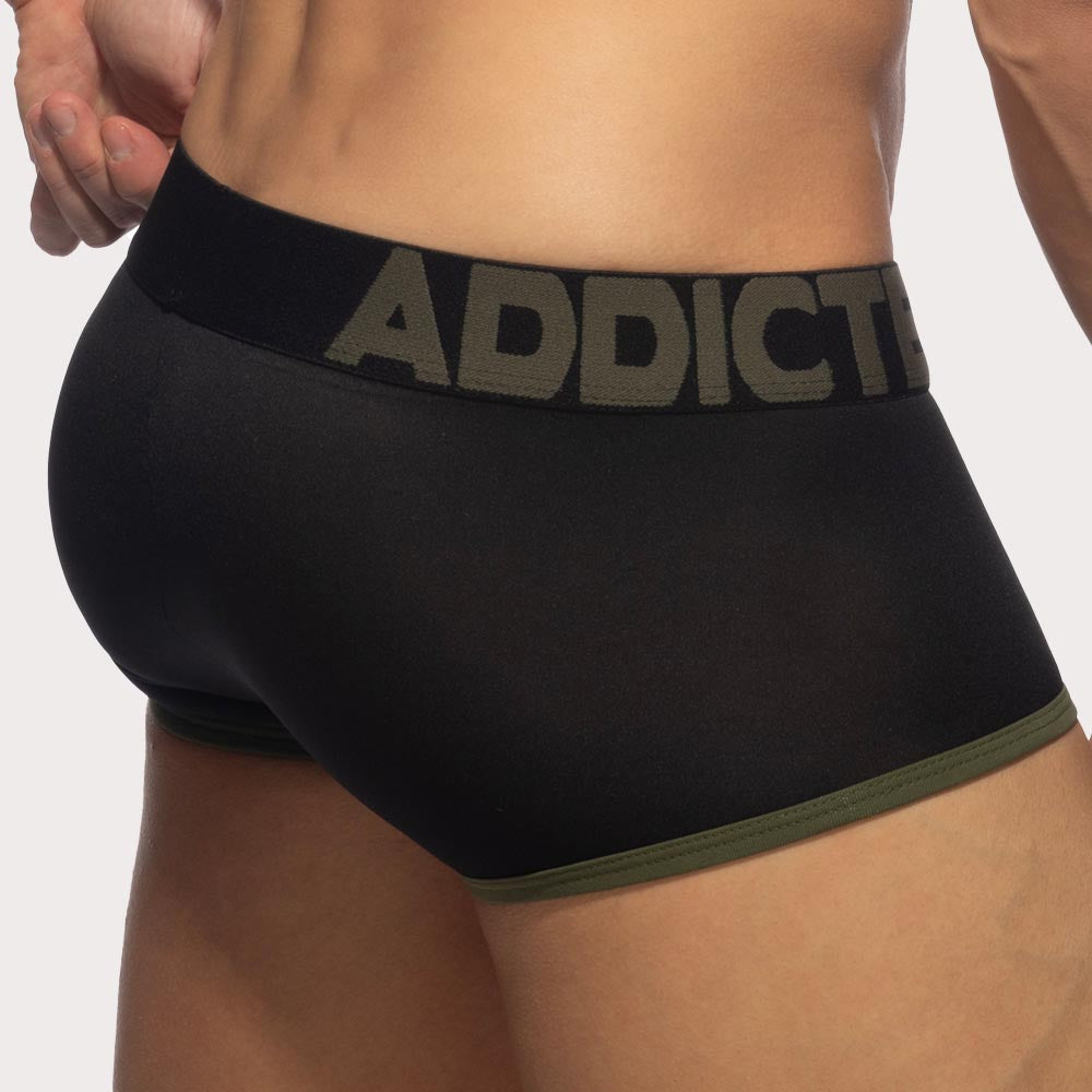 Addicted Naked Feeling Trunk - Microfaser Boxershorts mit Push-Up Funktion in schwarz, back