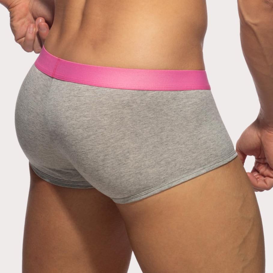 Addicted Second Skin Basic Trunk - Hellgraue Boxershorts aus weichem Material mit großzügigem Pouch, back