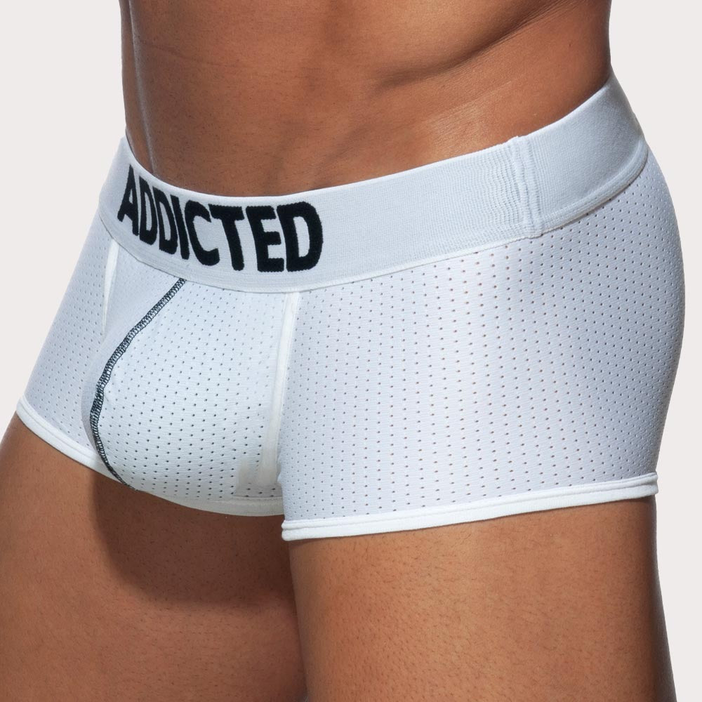 Addicted Push Up Mesh Trunk - Weiße Boxershorts aus Mesh mit Push-Up Funktion