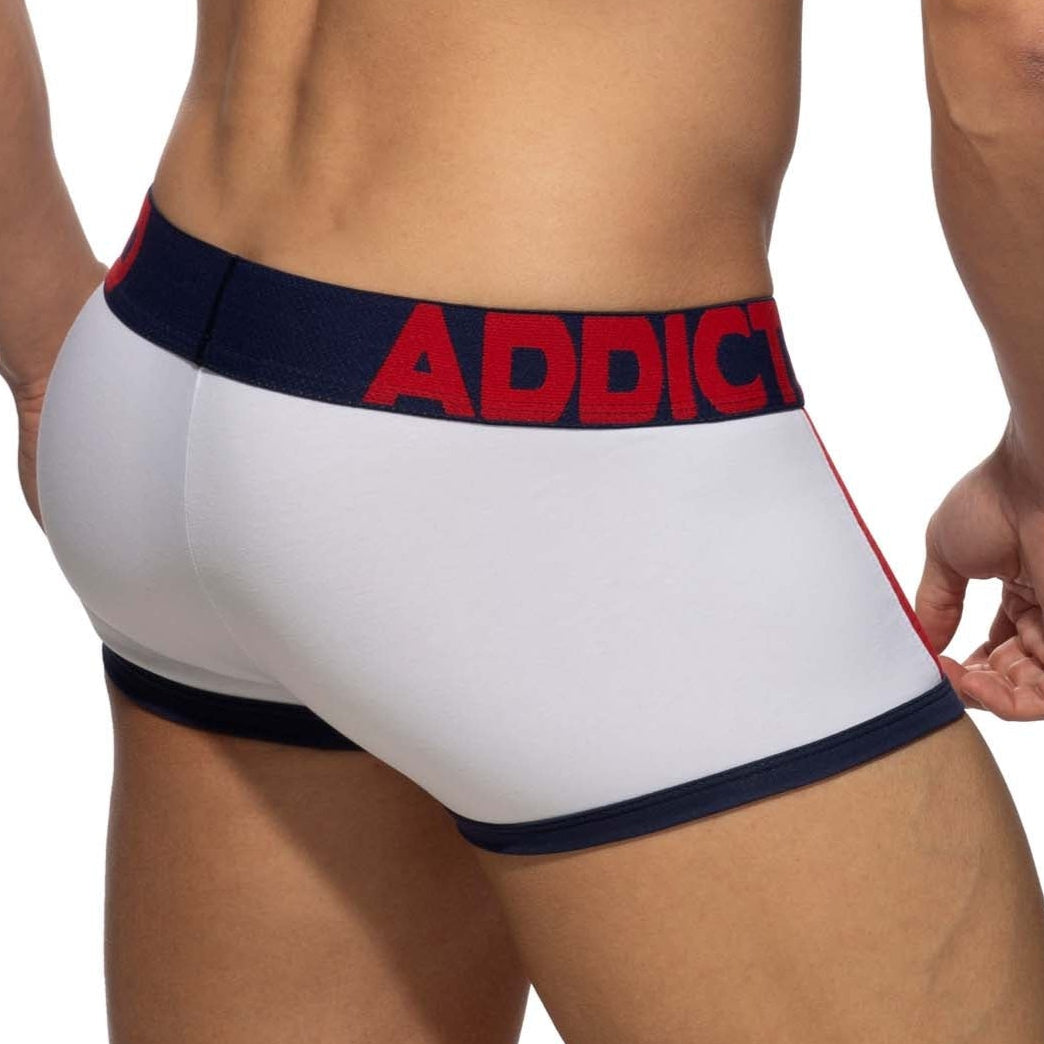 Addicted Sports Padded Trunk - sportliche Boxershorts mit Push-Up Einlage, weiß, back