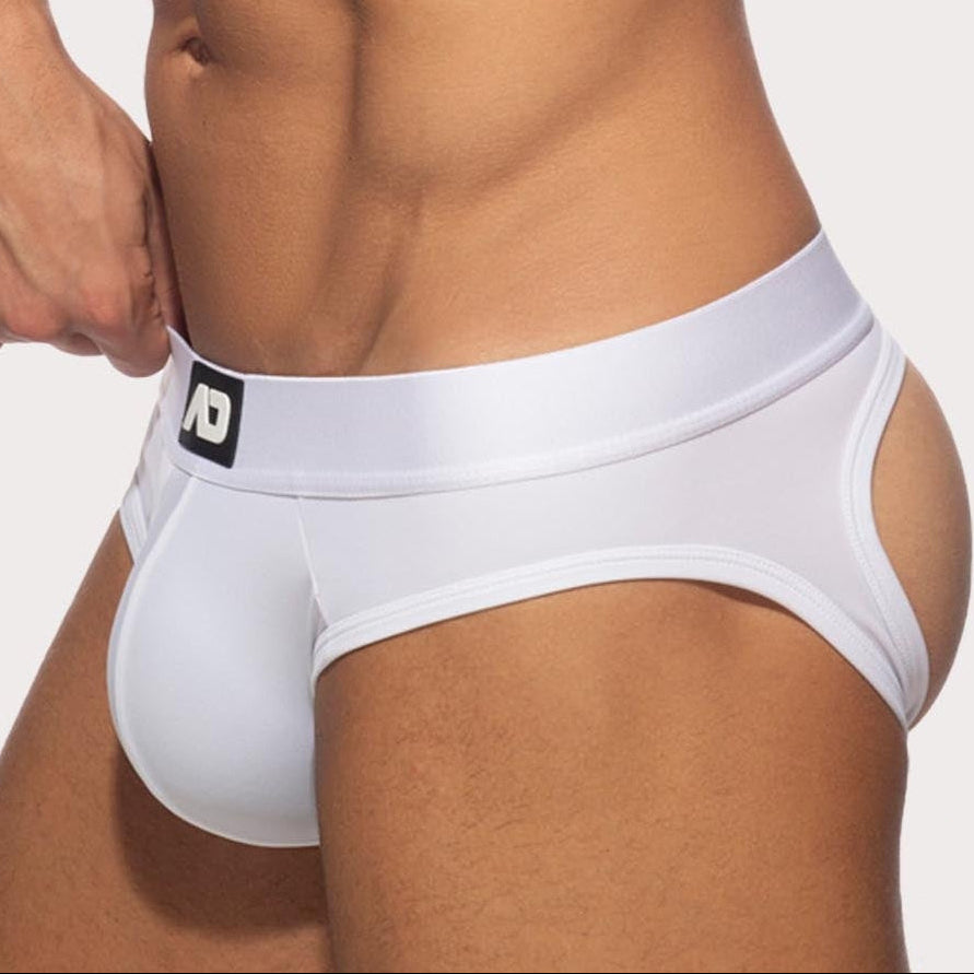 Addicted Bottomless Fetish Brief - Sexy Jock-Brief aus der AD Fetish Kollektion, weiß,  48748112511302, 48748112544070, 48748112576838, 48748112609606