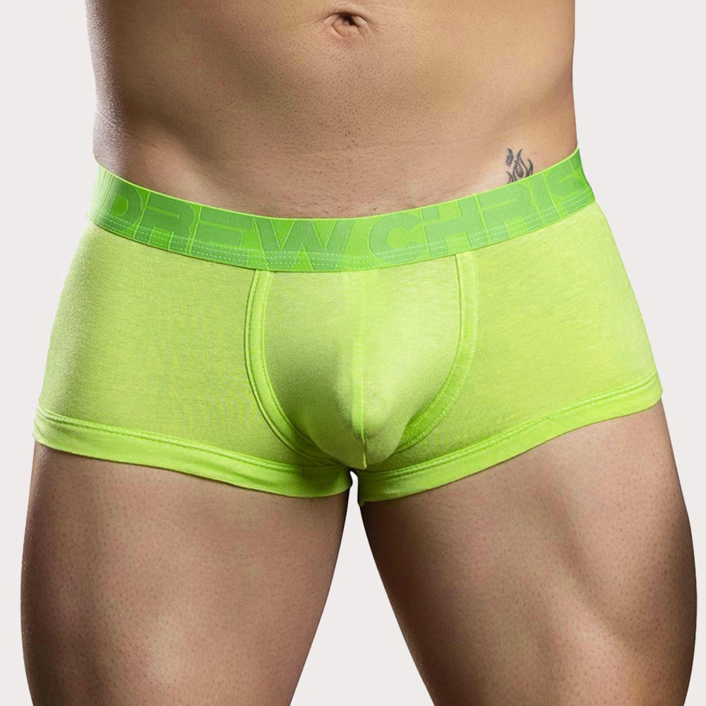 Andrew Christian C-Ring Boxer - Boxershorts mit integriertem Cock Ring in neon grün