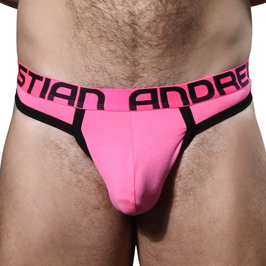 Andrew Christian Hottie Thong pink, front