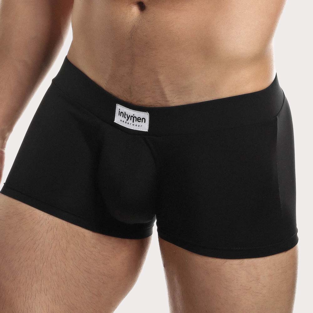 Intymen Second Skin Trunk - Körperbetonte Boxershorts aus Mikrofaser mit großzügigem Pouch in schwarz