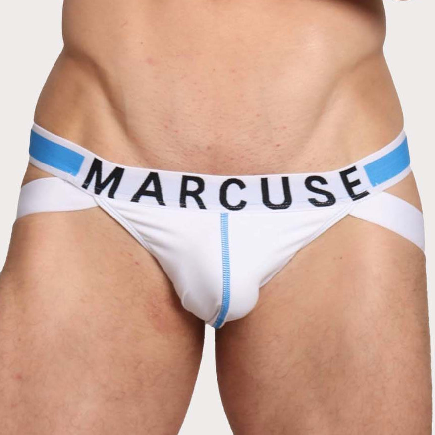 Marcuse Beckett Jock - Sportlicher Low-Rise Jockstrap für Männer mit softem Tragekomfort in weiß