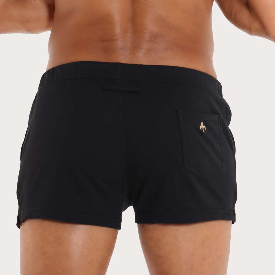 Marcuse Physical Shorts - Kurze Sporthose für Männer im Slim-fit Design in schwarz, back