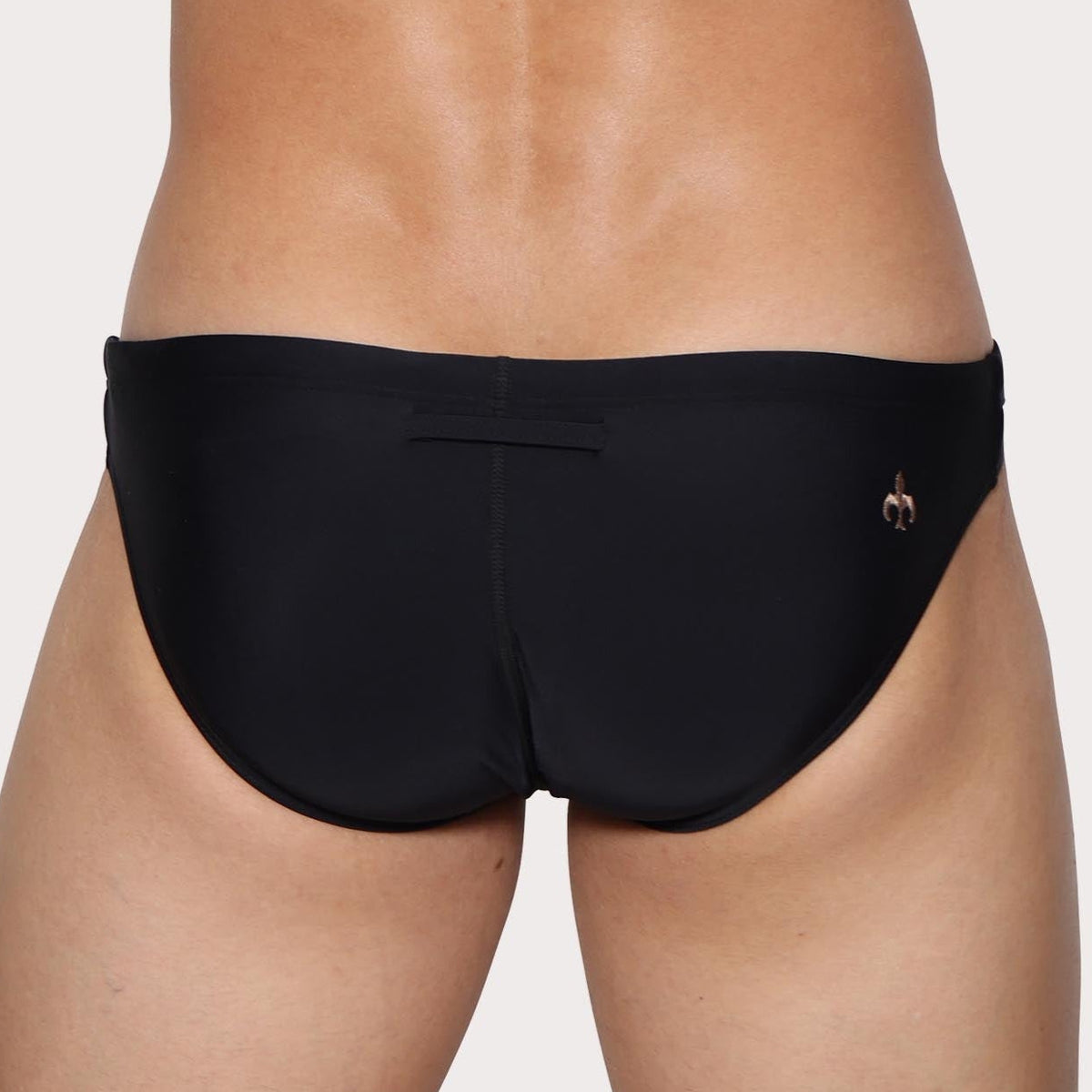 Marcuse Urbane Swim Brief - Low-Rise Badeslip mit innenliegender Schnürung, schwarz, back