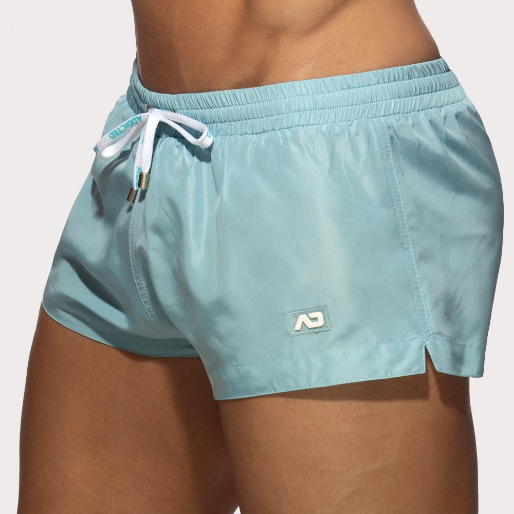 Addicted Basic Swim Short - knappe Slim-Fit Badeshorts für Männer in hellblau , side