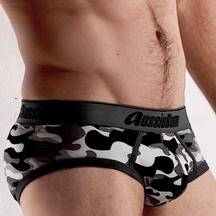 aussiebum Cottonsoft Brief Camo - komfortabler Slip für Männer mit perfekter Passform 