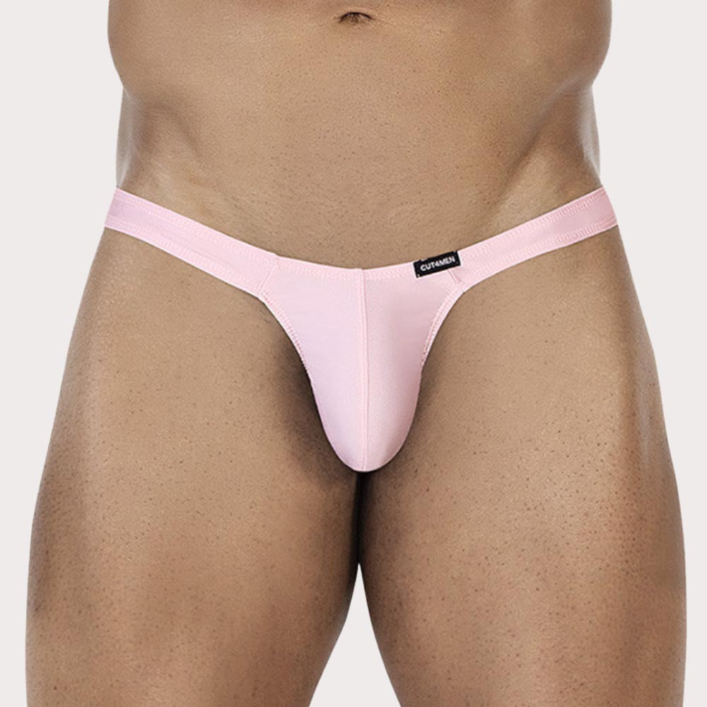 Cut4Men SP4NDEX Brazilian Thong - Herren String-Tanga aus elastischer Mikrofaser in rosa