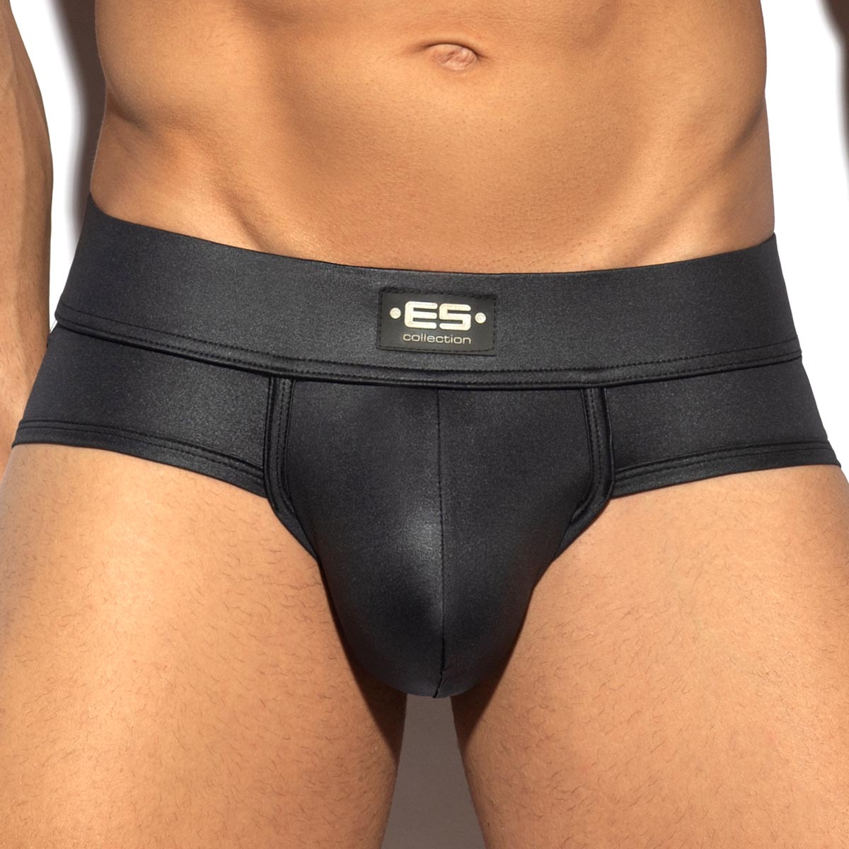 ES Collection Fetish Brief - erotischer Männer Slip aus glänzendem Material, front