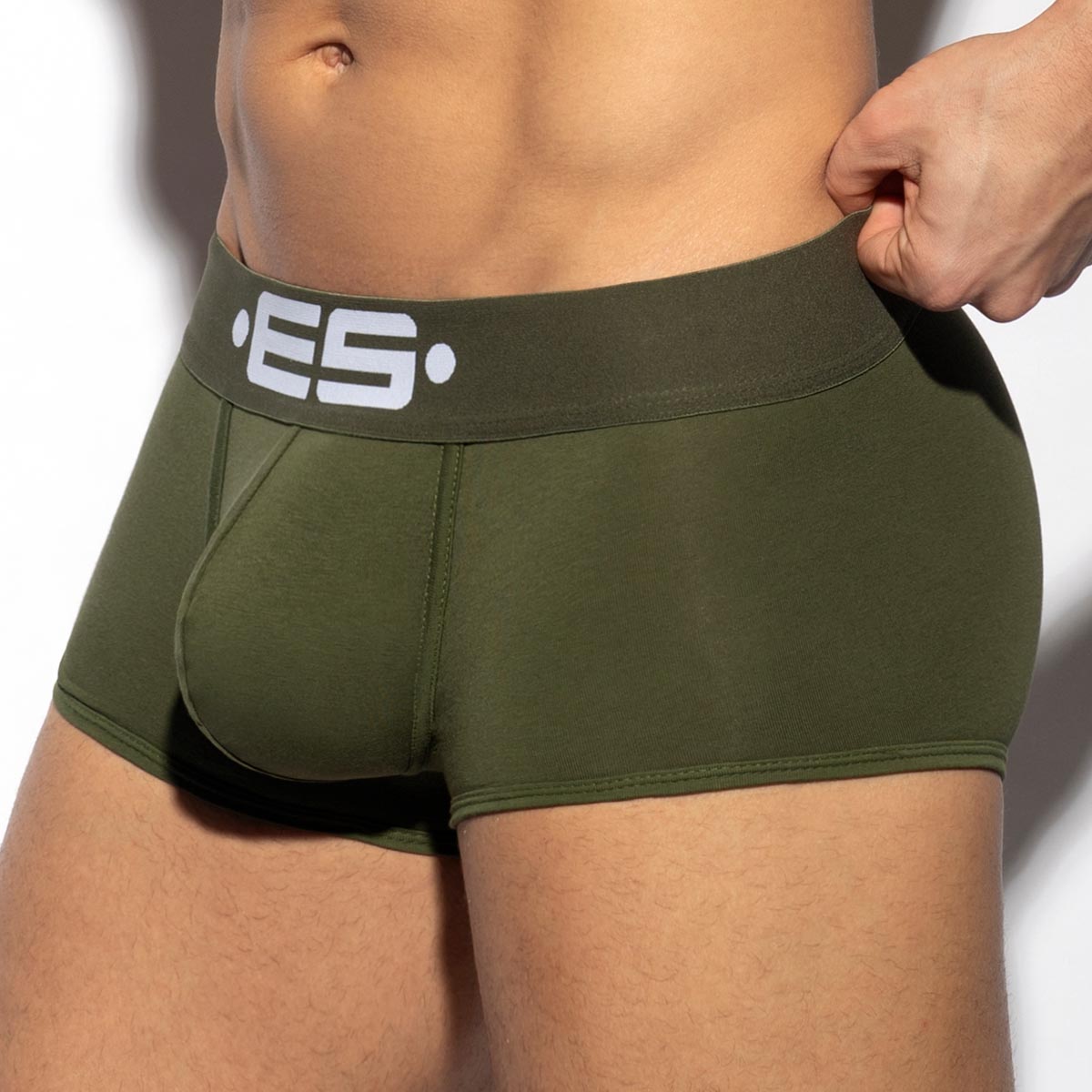 ES Collection Pack Up Wondertrunk - Boxershorts mit Push-Up Einlage für Männer, khaki
